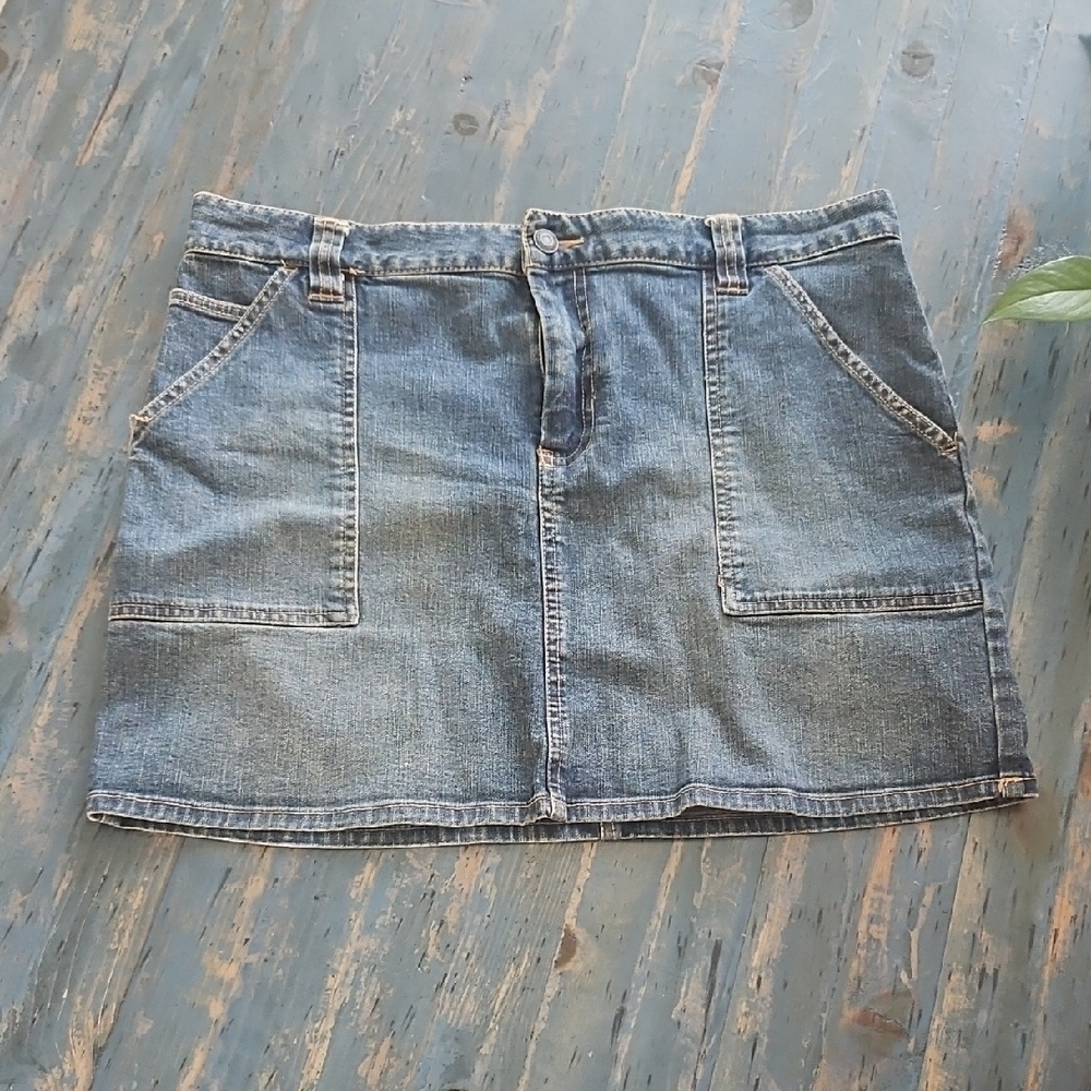 Old Navy Blue Denim Mini Skirt